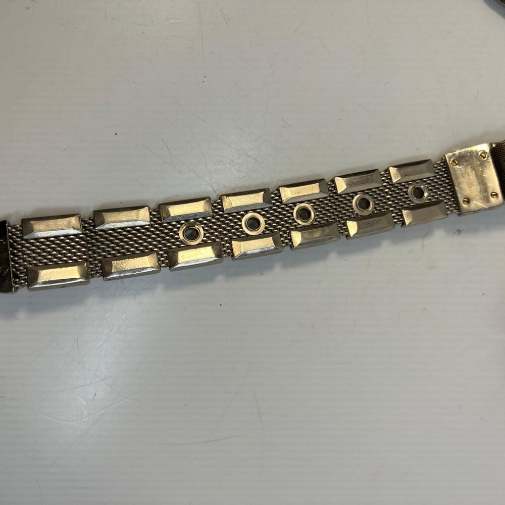 Vintage Silver Tone Chain Belt With Dual Lobster Clasps Adjustable Waist Hip - Picture 4 of 8